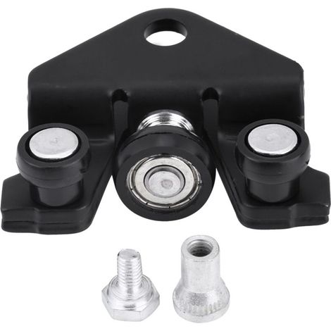 Jeffergarden Guide de galet pour porte coulissante, Stable Performance 7700312012 Noir + Argent 7,6 x 6,6 cm Métal pour voiture (1/5)