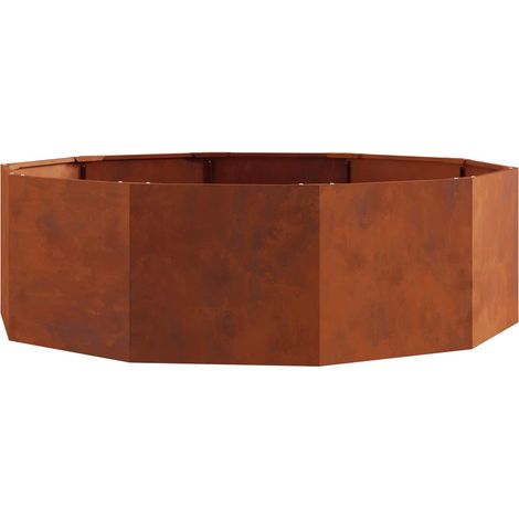 Jardinière Bac à fleurs Rouillé 120 x 120 x 35 cm (1/5)