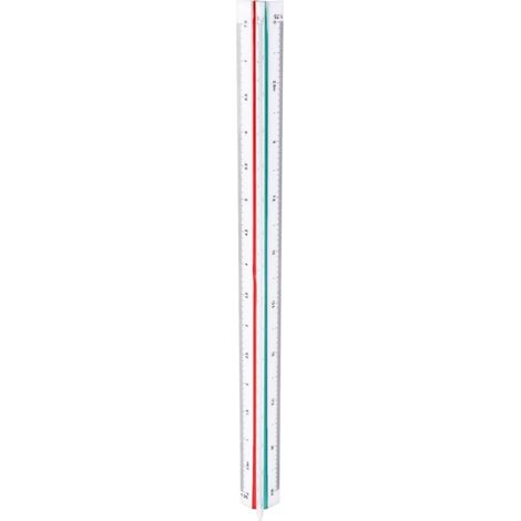 1:20 1:25 1:50 1:75 1:100 1:125 Scala/righello triangolare in plastica (1/4)