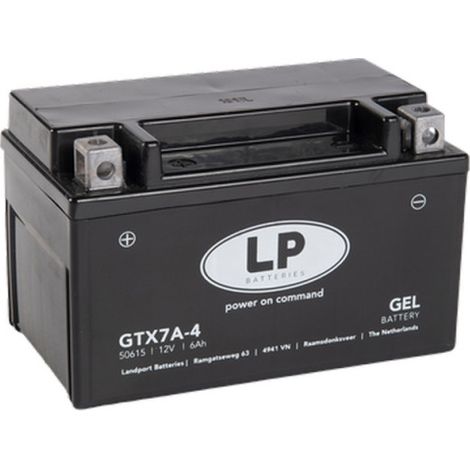 Batterie moto Landport LP GEL GTX7A-4 YTX7A-BS 12v 6ah 110A