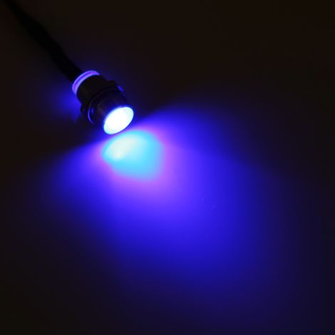 4 Voyants LED Tableau de Bord 12V 8mm Bleu, Témoins Lumineux pour Voiture Utilitaire (1/5)