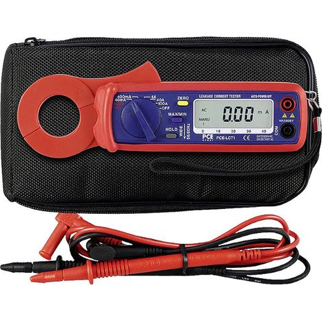 Pce Instruments – Pince ampèremétrique numérique jusqu'à 100A – Mesure de tension 400V – Test de continuité et résistance – Protection caoutchouc robuste (1/3)