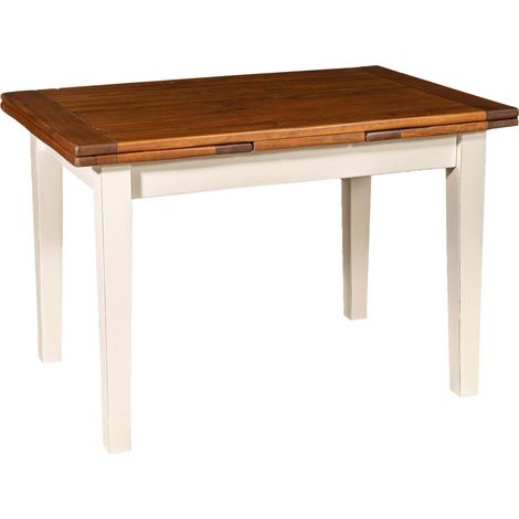 Tavolo legno massello di tiglio 140x80x80 cm Made in Italy Tavolo da pranzo allungabile Tavolo allungabile bianco Tavolo cucina