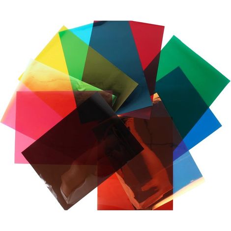 Irovami Film adhésif transparent pailleté pour vitres, format A4 (échantillon), idéal pour les décorations de Noël et de fenêtres, couleurs vives. (1/5)