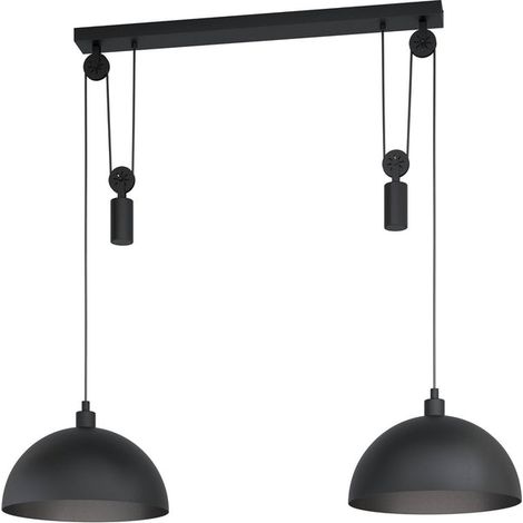 [GEBRAUCHT] B-Ware EGLO Pendellampe Hängelampe Winkworth schwarz 2flg Länge 118cm Metall Lampe Spot (1/2)