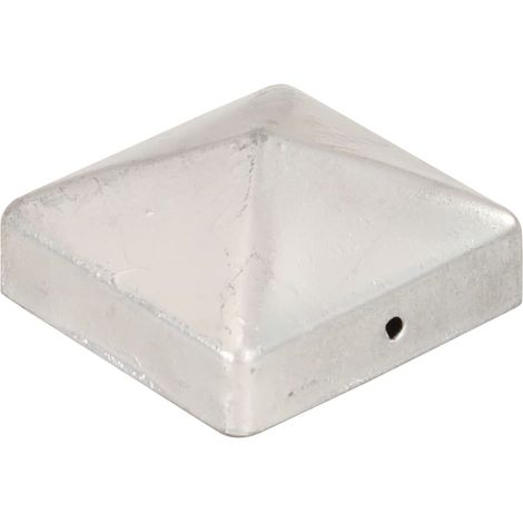 Capuchons de poteau de clôture 6 pièces en métal galvanisé 71x71mm (1/5)