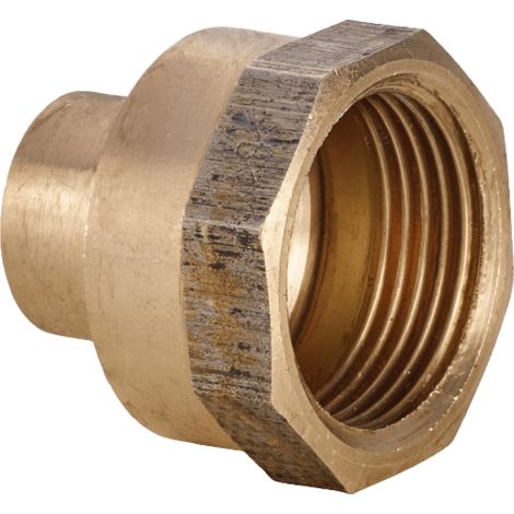 RACCORDO DIRITTO A SALDARE FEMMINA IN BRONZO SERIE 4000 - 1/2 Ø14 - CEX