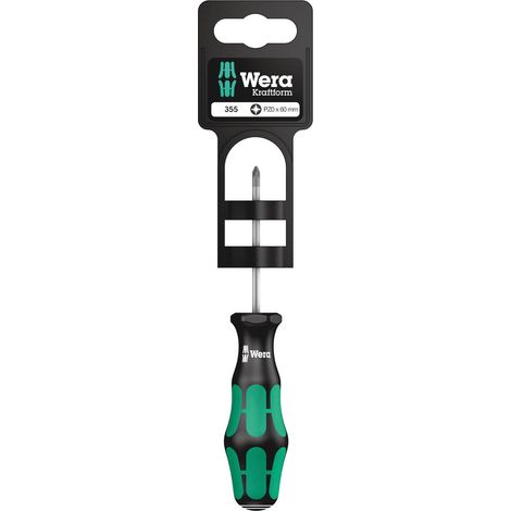 Tournevis pour Vis Cruciformes PZ, PZ 0 x 60 mm, Noir/Vert (1/5)