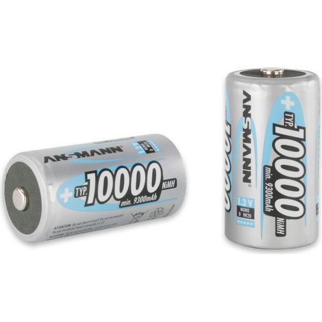 BATTERIA ricaricabile torcia ANSMANN NIMH 10000 mAh 1pz