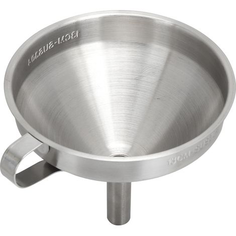 Entonnoir de cuisine en acier inoxydable 304 avec filtre pour le transfert d'ingrédients liquides et secs diamètre de l'ouverture : 13 cm (1/5)