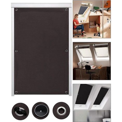 Stick on Portable Travel Store occultant avec ventouses Pas de perçage Rideau 60cmx93cm temporaires pour fenêtres de chambre à coucher Portes de lucarne (1/5)