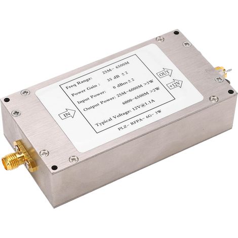 3-W-Breitband-Signalquellenverstärkermodul mit hoher Verstärkungslinearität, 12-V-HF-Leistungsverstärker, 25 MHz–6500 MHz (1/5)