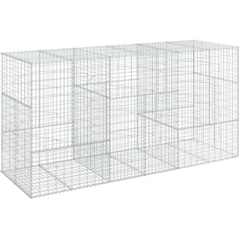 Maison Exclusive - Gabione mit Deckel 300x100x150 cm Verzinktes E