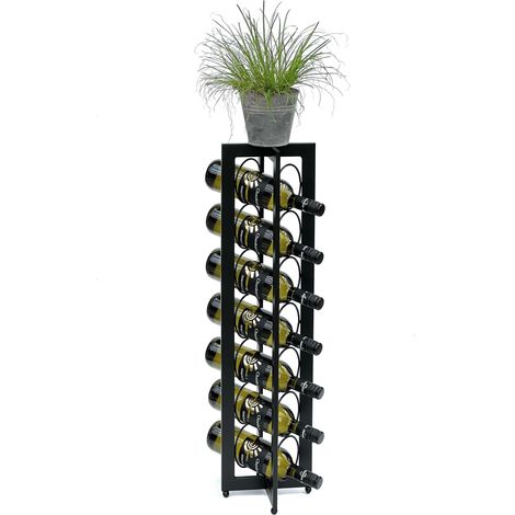 DanDiBo Design Casier à vin Métal Noir Debout 96323 X 80 cm Casier à bouteilles Porte-bouteilles Étagère à vin