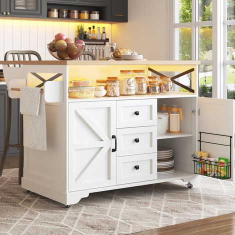 Mueble cocina con mesa plegable 120 cm OKMYHOME (1/5)