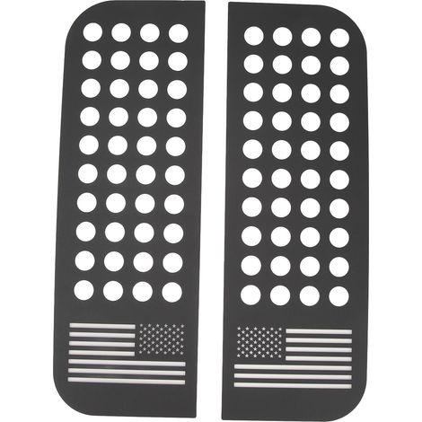 autocollants pour vitres de porte arrière, garniture de panneau en verre en alliage d'aluminium, compatibles avec Wrangler JL JT Unlimited 4 portes (1/5)