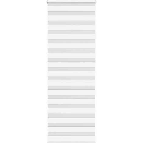 Doppelrollo Weiß 75x230 cm Stoffbreite 70,9 cm Polyester