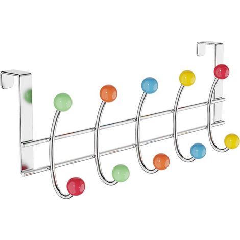 Porte-Manteau Mural - Crochet A Perles - Support De Rangement Vertical Pour Entree Couloir Chambre - 43,5 X 18,8 Cm - Lot De 1 (1/5)