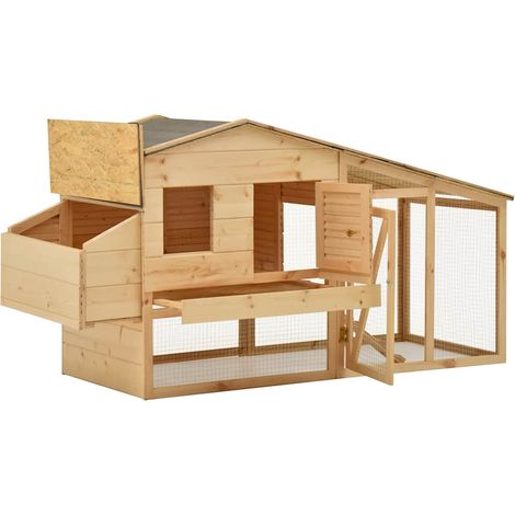 Maison Exclusive - Pollaio in Legno Massello di Pino 178x67x92 cm (1/5)