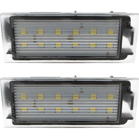 Renault Clio III IV Fluence Kadjar Kangoo Laguna II II Master II III Megane II III Thalia II Trafic III Twingo II Vel Satis Wind LED-Kennzeichenbeleuchtung 2 Stk. Satz