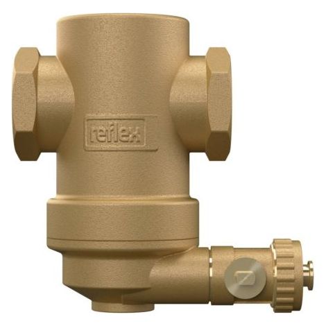 Reflex Séparateur de saletés/boue Exdirt 9256010 D 3/4 M, horizontal, 110 °C, 10 bar, insert magnétique, laiton