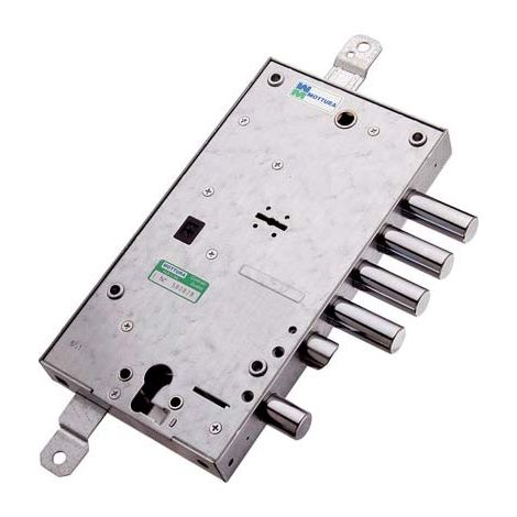 SERRATURA METALLO APPLICARE 54597 MOTTURA  DM+F.SAGOM M4 TRIPL+SCR IP.MM 28 E.MM 63 SX