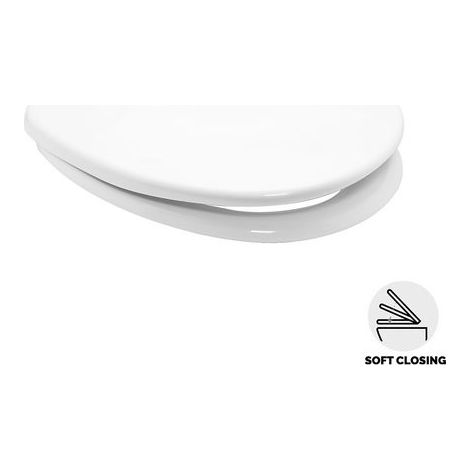 SEDILE WC UNIVERSALE SOFT-CLOSING SORRENTO- Bianco- CW- pezzi 1 (1/2)
