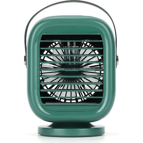 Rotation de 120 degrés 2000mah Ventilateur de climatiseur Usb Refroidisseur d’air rechargeable 3 vitesses Humidificateur Brumisateur Ventilateur pour la salle de bureau à domicile extérieur