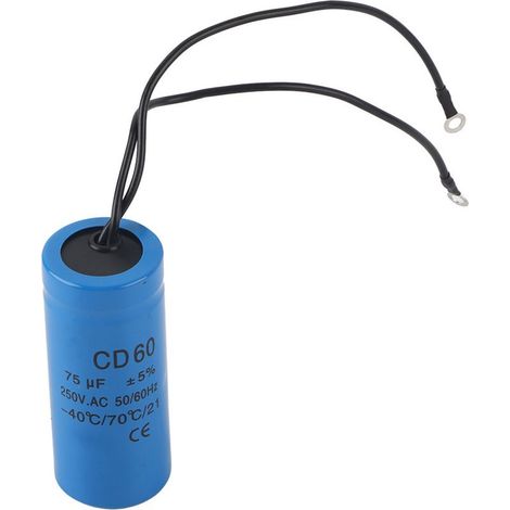Condensateur de démarrage moteur AC 75MFD 250V CD60 pour moteurs électriques (1/5)