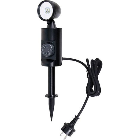 Projecteur LED avec minuteur et capteur cr pusculaire noir LUXFORM (1/4)