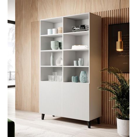 Armoire design blanc mat 100 x 176 cm Gustave - Sans option (1/5)