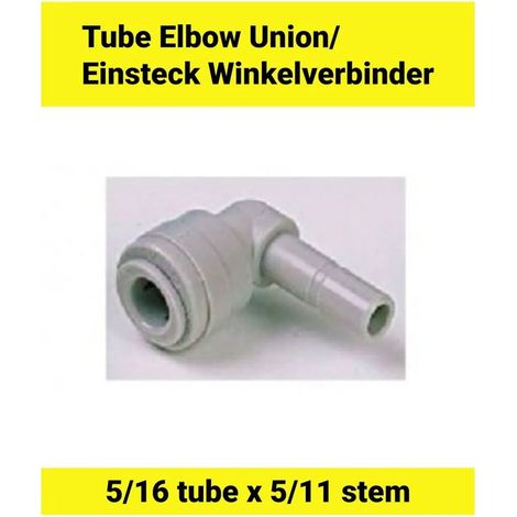 Raccord coudé à emboîtement 5/16 tube x 5/16 tige pour systèmes de tirage professionnels en restauration (1/3)