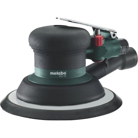 Metabo – Ponceuse pneumatique 150 mm – Vitesse réglable 12.000/min – Aspiration externe – Pour ponçage à sec ou humide – 6,2 bar (1/4)