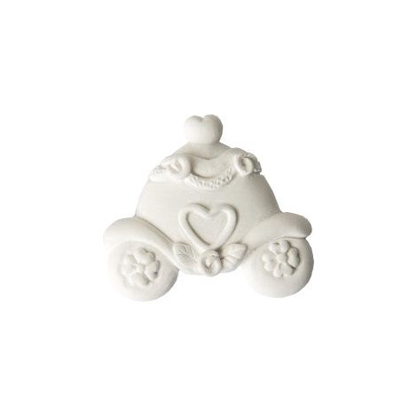 Etm Gesso Carrozza Principessa Bianco 3,5 cm Bomboniera 12 pz (1/3)