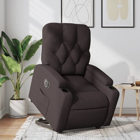 Fauteuil inclinable électrique-Chaise de relaxation-Fauteuil Relax marron foncé tissu 527601 (1/5)