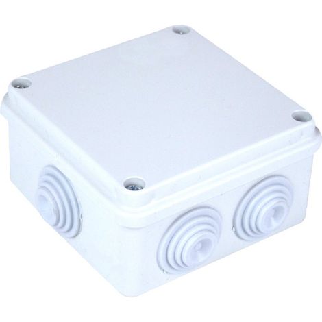 Scatola Di Derivazione Da Parete Stagna IP55 Con 6 Uscite Passacavi 100X100X50mm Coperchio Con Viti
