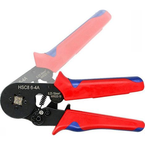 Pince à sertir les cosses à cliquet pour tubes, outil à main de style européen, rouge et bleu (1/5)