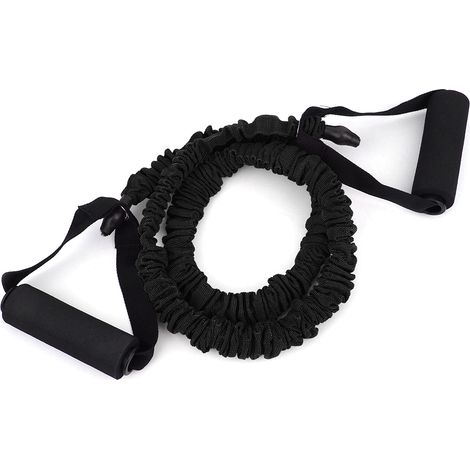Sangle Élastique Fitness Antidérapante 30lb - Bande de Résistance Yoga et Musculation Intérieur (Noir) (1/5)