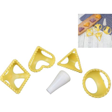 4 Pcs Dough Press Maker Food Grade Plastic Dumpling Pie Ravioli Making Mould Kitchen Tool (1/5)