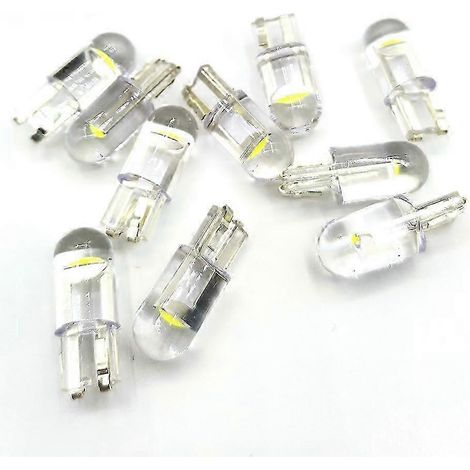 10 ampoules LED T10 W5w Wy5w 168 501 2825 Cob neuves pour voiture, éclairage de stationnement, de portière latérale, de tableau de bord et de plaque d'immatriculation, 12 V (rouge) (1/5)