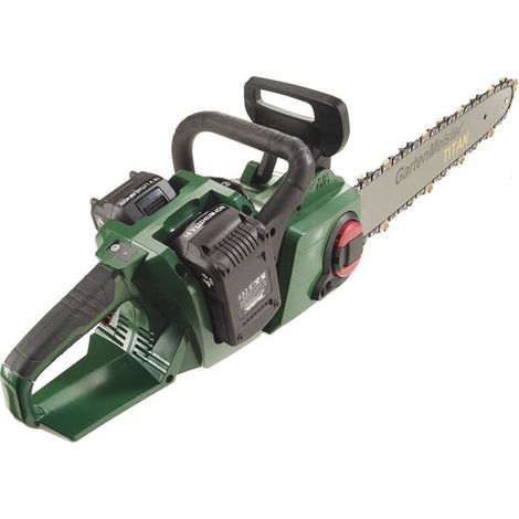 Set Akku-Kettensäge + 2 x Akku 2 Ah + Doppelschnell-Lader. (1/4)