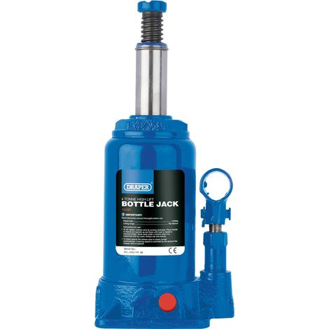 Draper 4 Tonne High Lift Hydraulic Bottle Jack (Model 13107) for Heavy-Duty Lifting