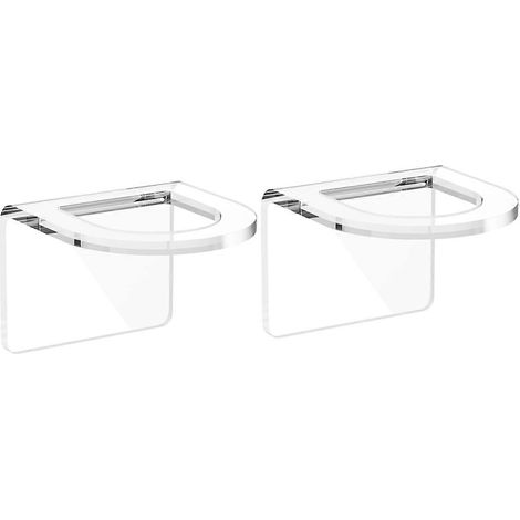 Porte-brosses d'évier en acrylique transparent (lot de 2), compatible avec tous les types d'éviers, pour un rangement pratique des brosses. (1/5)