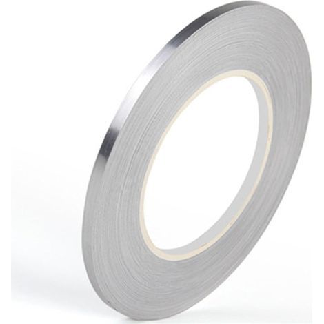 Ruban en film 5 mm x 50 mètres, ruban décoratif argent brossé ruban adhésif miroir pour détails mur d'accent arts graphiques garniture de bateau murs (1/5)
