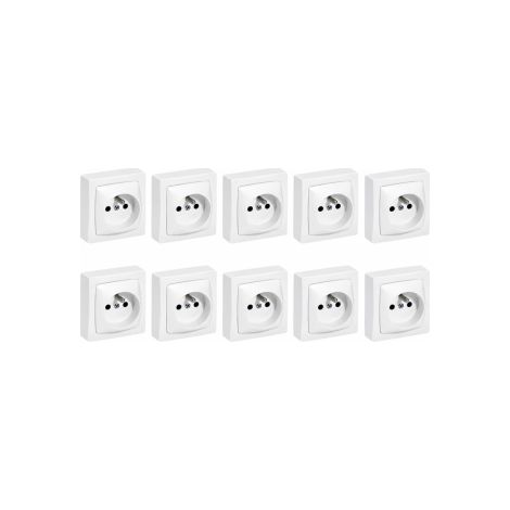 Legrand - Oteo - Prise 2P+T 16A 230V - Blanc - Ref. : 086027x10 (1/2)