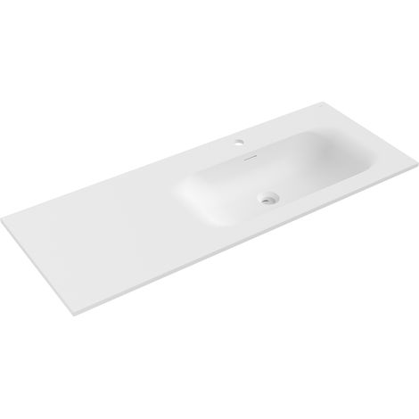 Mexen Vela lavabo encastré dans le plan droit 121 x 46,5 cm, blanc mat - 25231201P (1/3)
