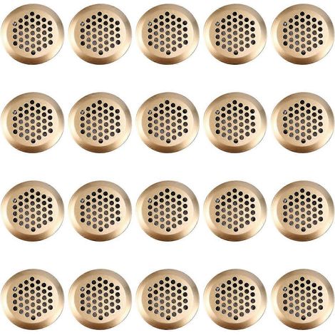 Grille d'aération circulaire double face pour meubles, armoires à chaussures et autres meubles nécessitant une ventilation et une dissipation de chaleur (1/5)