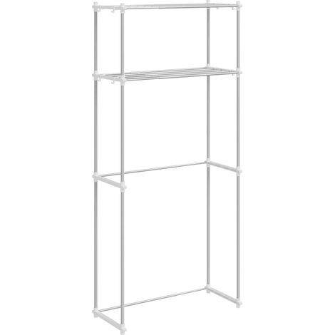 Maison Exclusive - Étagère pour machine à laver Blanc 70 x 27 x 136 cm Aluminium