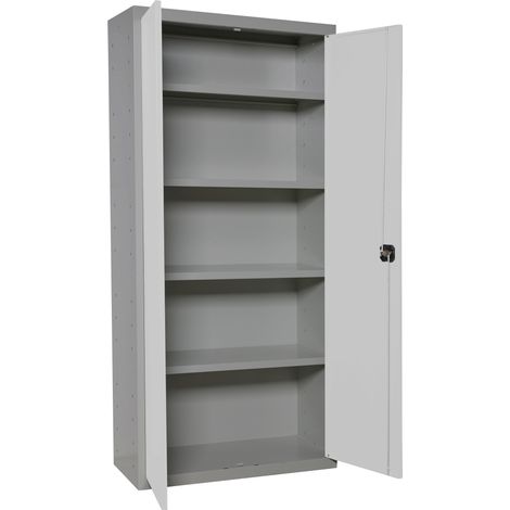 SimonRack Armadio Metallico Scope 1800x600x400 mm, 2 Ante, 4 Ripiani, Grigio/Bianco - Simonlocker