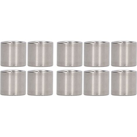 10 écrous de raccordement ronds M10x1,5 14 L13mm, tige filetée, écrous de raccordement en acier inoxydable 304